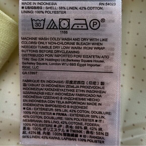 Banana Republic Citron Yellow Linen and Cotton Mix Blazer - Picture 4 of 7